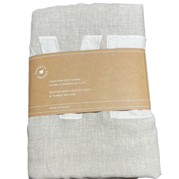 [Pom Pom at Home] Love & Peace Linen Shams - Picture 5 of 5